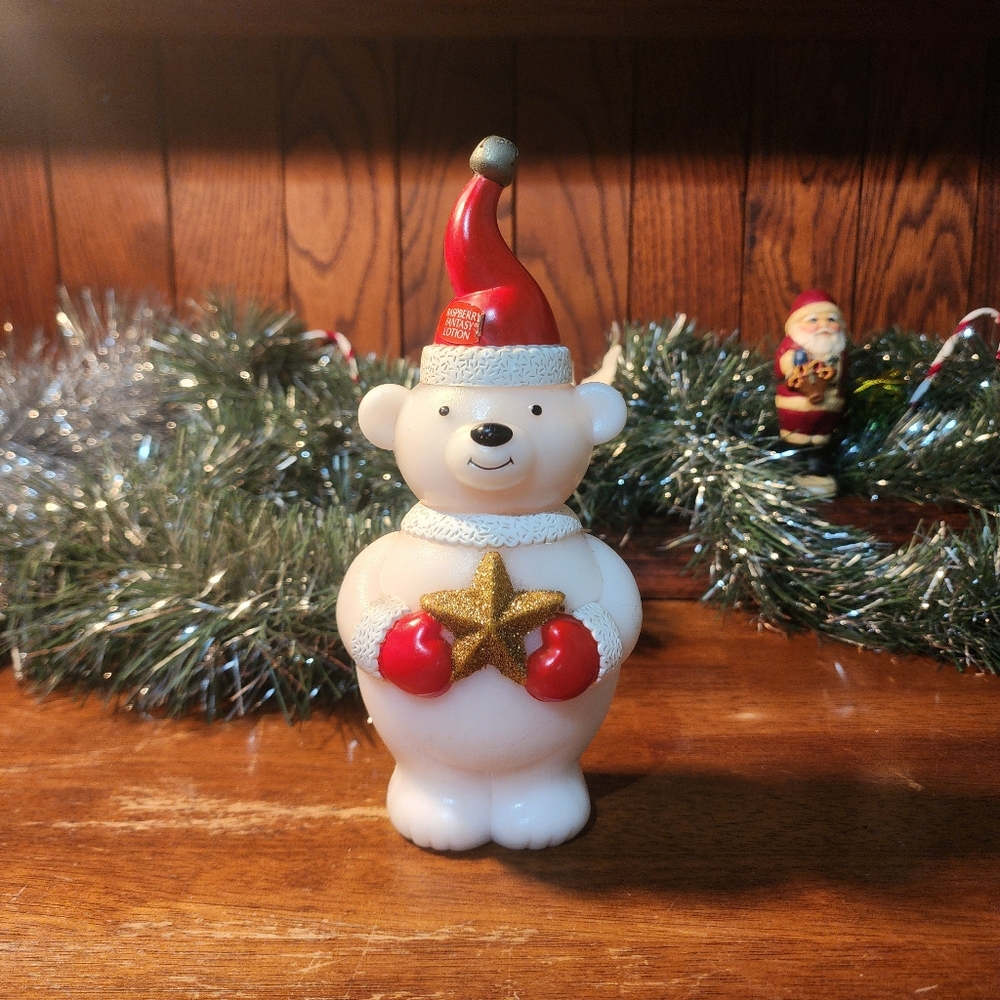*Rare* Vintage Christmas Bear Body Fantasies‎ Raspberry Fantasy Body Lotion 2000